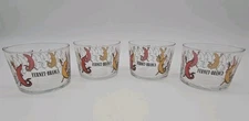 4 Fernet Branca Italy Lowball Liqueur Cocktail Glass Cups Dancing Crocodile