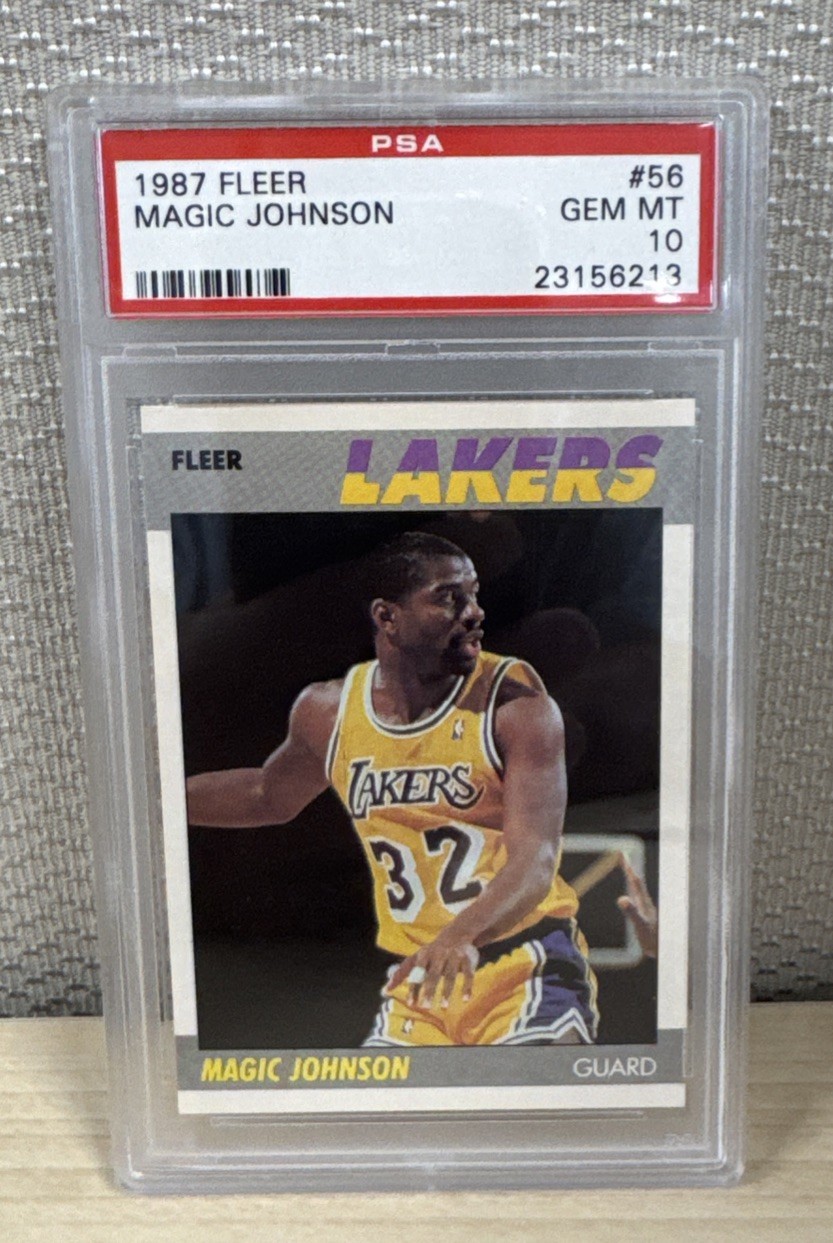 1987 Fleer Basketball Magic Johnson PSA 10 Gem Mint