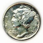 1919 S Mercury Dime 10C AU Details Cleaned Better Date San Francisco Silver Coin