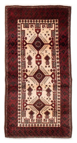 Vintage Hand-Knotted Area Rug 3'2" x 6'2" Traditional Wool Carpet