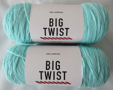 BIG TWIST Value Yarn Aqua Acrylic Yarn 380 Yards - 6oz - #4 Worsted - 2 Skeins