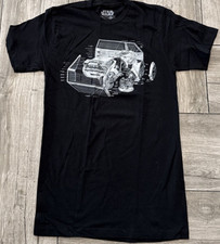 2014 Star Wars Vaders Advanced Tie Fighter Bomber Schematic Diagram Tee Sz Small