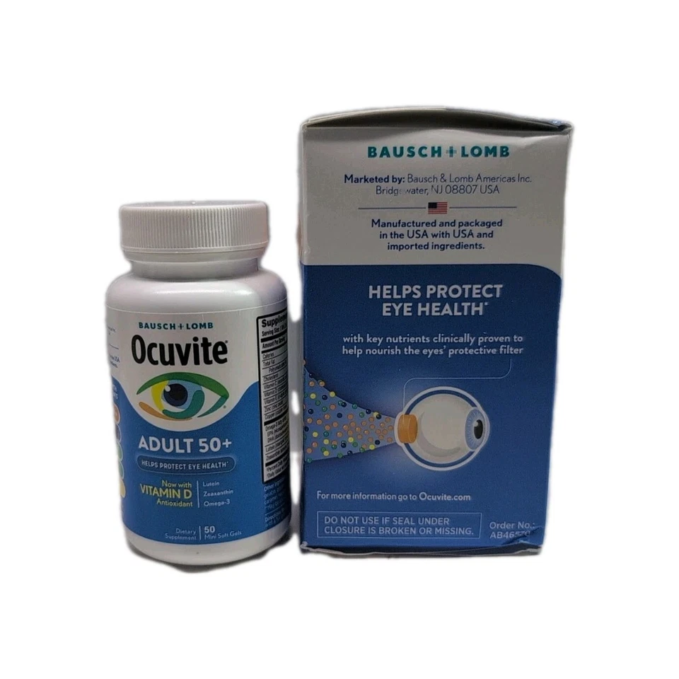 (2) Suplemento vitamínico y mineral Ocuvite 50+ 140 cápsulas blandas en total. 11/2025+ Foto 4 de 4