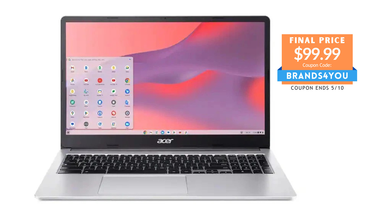 Acer Chromebook 315 15.6" Intel Celeron N4500 11th Gen 4GB 6