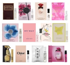 12 Women's Perfume Vial Samples with Organza Bag Lot Brand New, Ideal for Travel