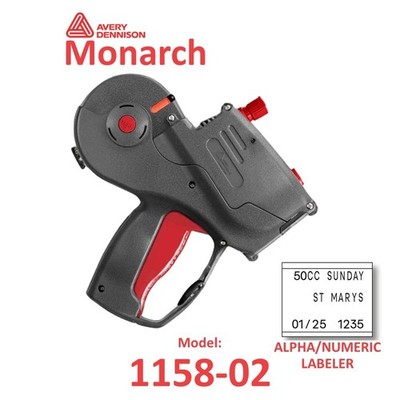 Genuine Monarch 1158-02 ''Alpha/Numeric'' Label Gun (3 Line) - Authorized Dealer