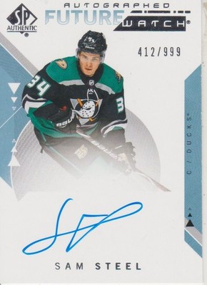 2018-19 SP Authentic Future Watch RC Autograph Sam Steel #412/999