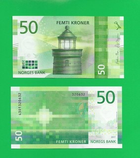 NORWAY 50 Kroner Lighthouse 2017 UNC