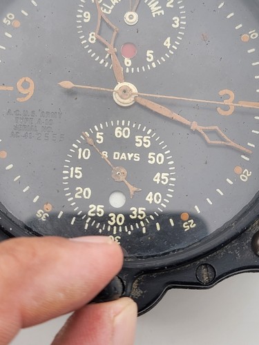 WW2 1941 A.C. U.S. Army Jaeger A-10A Chronograph Military Aircraft Clock. Read. - 第 14/18 張圖片