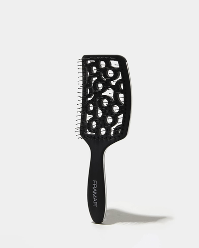 Cepillo de cabello ventilado curvo resistente al calor para secado negro - Bild 8 von 12