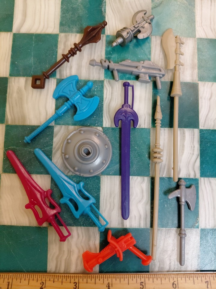 Vintage Mattel He Man Accessory Lot (12) Assorted MOTU Action Figure Accessories