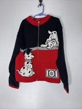 vintage disney 101 dalmatians Full Zip Sweater Kids Size 14