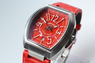 [Box] Roberto Cavalli By FRANCK MULLER RV1G207L0071 Vibrant Red Swiss Made Watch