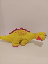 Vtg Fisher Price Dinosaur Plush Puffalump Yellow Bruce Brontosaurus Squeeze