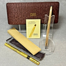 Cross Ladies 1/20 14K Gold Roses Pen 1542 Pouch, Box, Manual Extra Ink