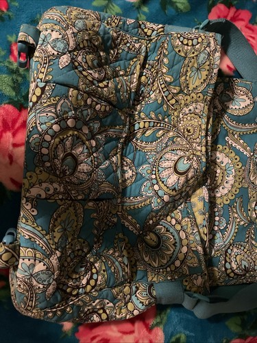 Vera Bradley Blue Green Crossbody Messenger Bag for School and Laptop Gently USD - Picture 2 of 5