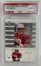 Upper Deck 2000 UD Graded Tom Brady #104 RC 124/1325 Patriots PSA 10 GEM MINT