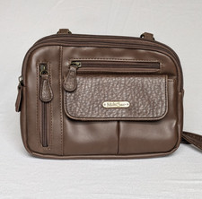 Borsa a tracolla MultiSac Zippy triplo scomparto vegan caffè marrone portafoglio