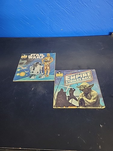 STAR WARS Original Story Book Lot Read Along Records 33 RPM 1979-1983 460 451 - Foto 1 di 4