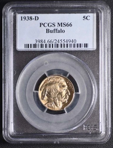 1938D Buffalo Nickel PCGS MS66