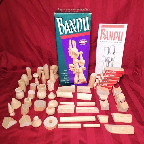 Vintage BANDU Stacking Game - Complete - Milton Bradley 1991