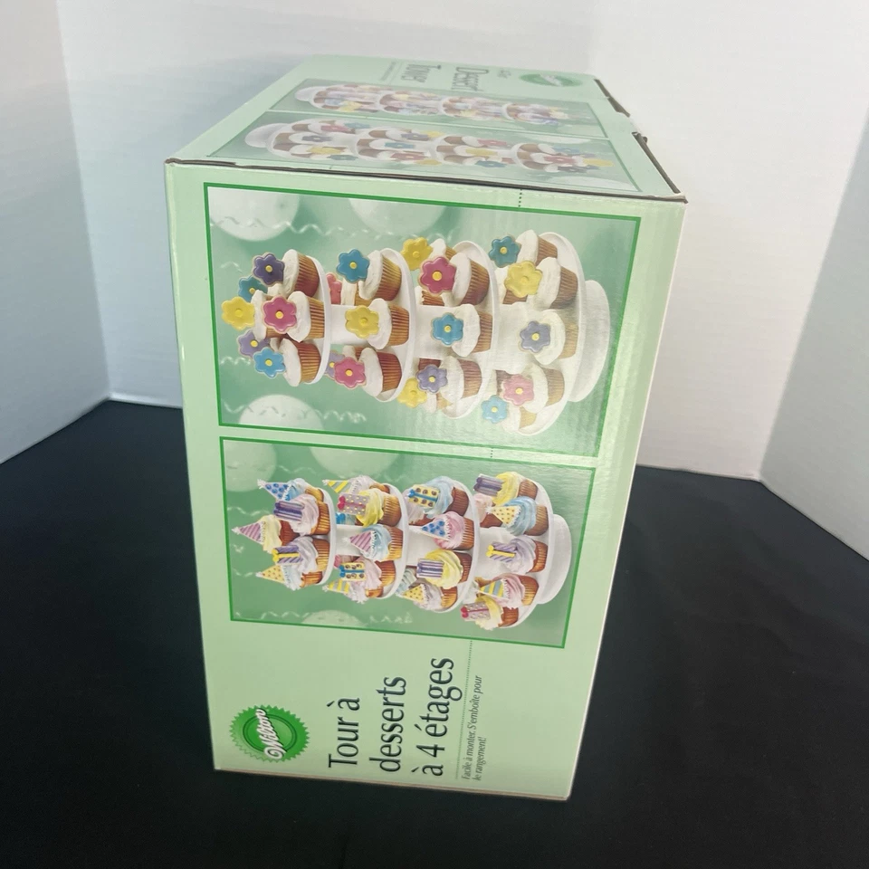 Wilton 4-Tier Stacked Cupcake Dessert Display Tower Wedding Shower, Original Box - Image 4 of 4