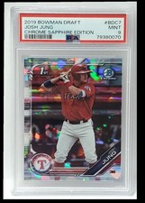 Josh Jung 2019 Bowman Draft Sapphire Chrome Refractor Graded #BDC-7 PSA 9
