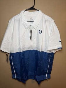 Nike Coaches Jacket Windbreaker Short Sleeve Indianapolis Colts CJ8614 Men's XXL