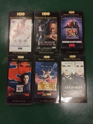Lot of 6 HBO Private Screening PROMO FYC VHS Bill Russell, Conspiracy ETC