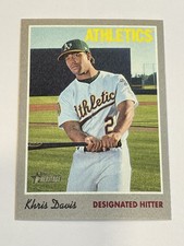 2019 Topps Heritage Baseball 1970 Cloth Sticker - Khris Davis - Athletics