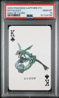 PSA 10  Rayquaza King of Clubs Pokemon Sapphire Poker Playing Card 2003 LOW POP