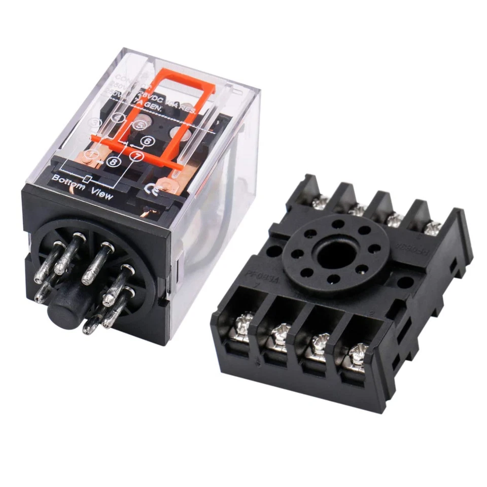 Allzweckrelais MK2P-I AC 220V Spule DPDT 8-polig mit steckbarer Anschlussbuch... - Image 4 of 4