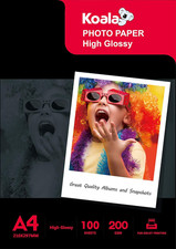 Image of KOALA Inkjet Photo Paper A4 Glossy 100 Sheets 200 GSM for Canon Hp Epson Inkjet