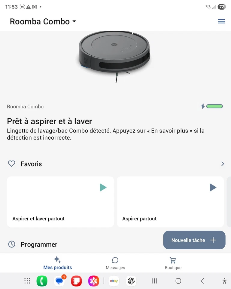 Robot Roomba Combo J5+ Robot Aspirateur Laveur avec Station Auto-Vidage - Photo 3/4