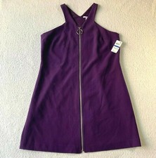 BAR III 3 Violet Sleeveless Dress Womens Size XL Extra Large Full Zip Straps