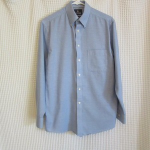 Stafford-Blue-Wrinkle-Free-Oxford-Reg-Fit-Dress-Shirt-sz-15-32-33