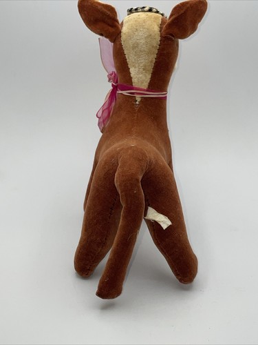 Vintage Standing DOG PLUSH Toy 50s JAPAN Plaid Tam Smiling - Picture 7 of 15
