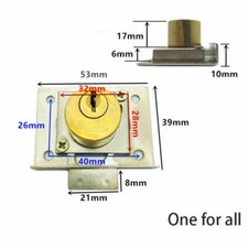1~3Pcs Cam Lock Door Furniture Cabinet Letter Drawer Cupboard Locks Keys Brass