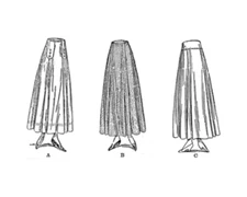 Past Patterns 9003 - Mid 1910s Six Gored Skirt Sewing Pattern waist size 28"