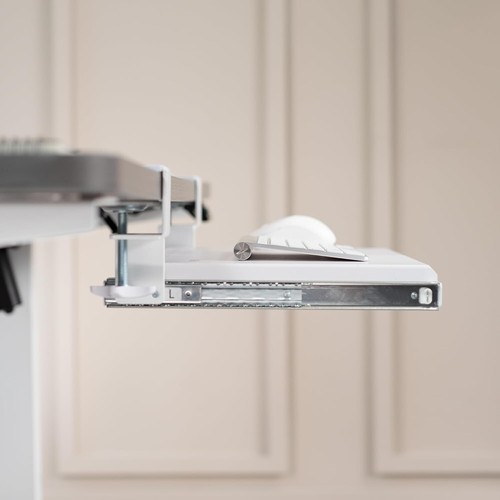 VIVO Small Keyboard Tray Under Desk Pull Out Extra Sturdy C Clamp Mount System - Afbeelding 22 van 22