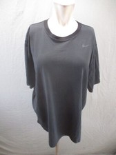 NIKE DRI-FIT Size XL Mens BLK Stretch Round Neck Short Sleeve Athletic Top 022