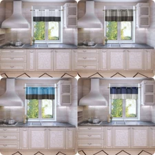 1PC VERSATIL MIX-MATCH SILKY STRAIGHT VALANCE WINDOW DRESSING CURTAIN 37"WX24" L