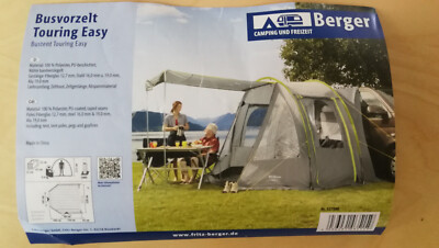 Berger Busvorzelt Touring Easy Camping Vorzelt Zelt Bustent