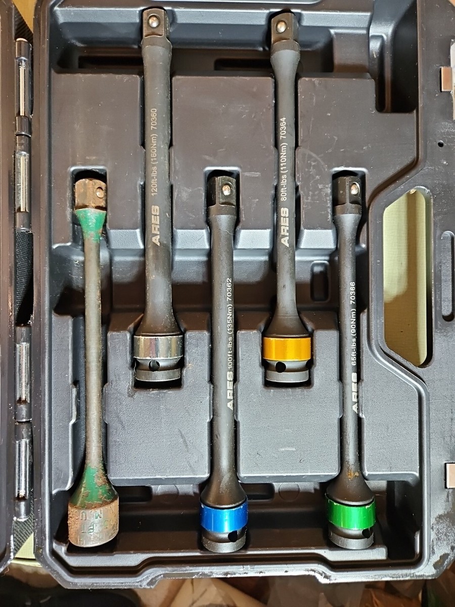 ARES 70367 Torque Limiting Extension Bar Set Tool Ratchet 1/2-Inch