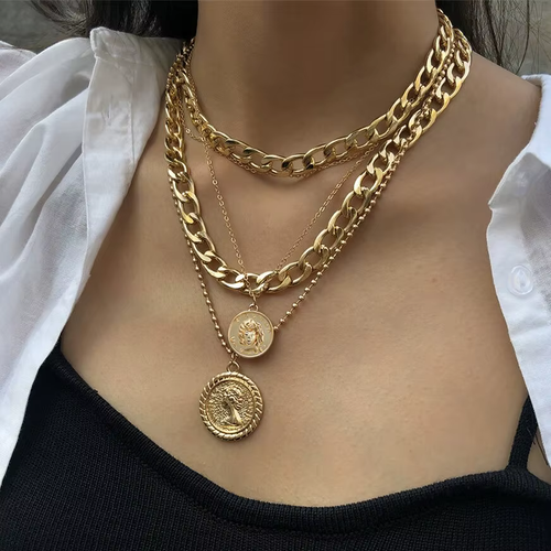 Collier pendentif multicouche bijoux de mode femmes accrocheur 101