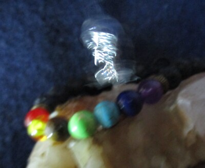 Chakra bracelet blessed by sisters of the north witch coven lava amulet 7 stones