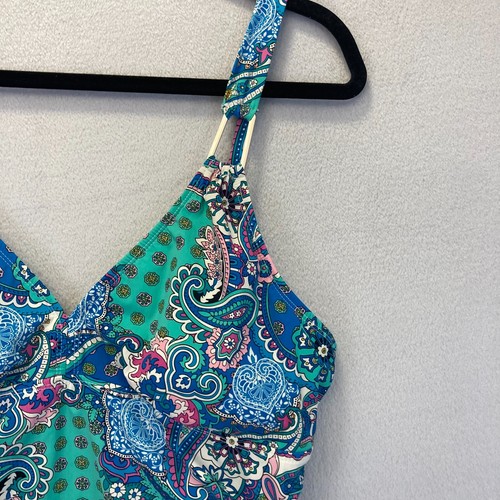 Love Your Assets Sara Blakely Spanx One Piece Swimsuit Size XL Colorful Paisley - Picture 12 of 21