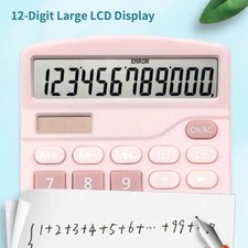 12Digit Large LCD Desktop Calculator for School Home and Office Use Lot F0 Q8A9