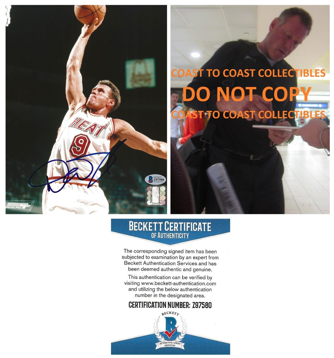 Dan Majerle Miami Heat, signed, autographed, Basketball 8x10 photo, Coa with proof Dan Majerle Miami Heat, signed, autographed, Basketball 8x10 photo, Coa with proof
