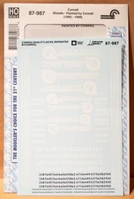 Microscale Decal #87-987 Conrail - CR -- "Quality" Diesels Repainted by Conrail